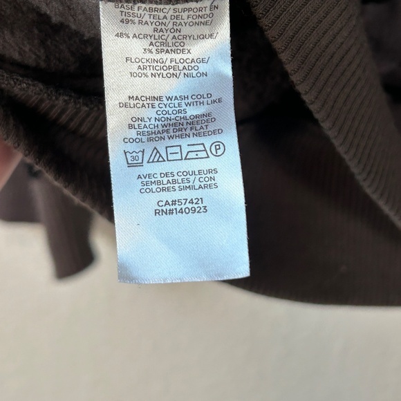 Lou & Grey size L 1/4 zip sweater signature soft gray velvet star print - Picture 11 of 11